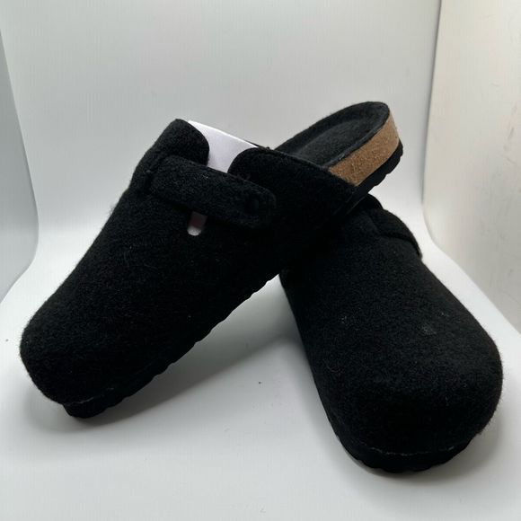 CUSHIONAIRE Women's Cork Footbed Clog 10 BLACK - Picture 7 of 7